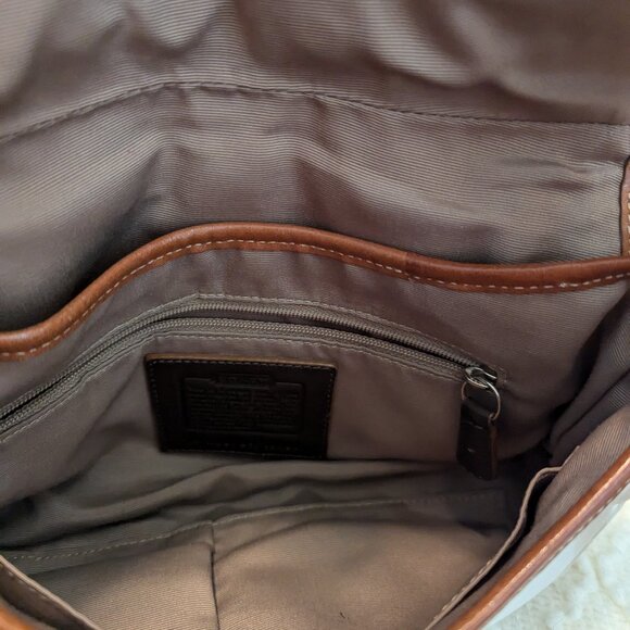 Coach SoHo Hobo 10188 White & Cognac Shoulder Bag BEAUTIFUL CONDITION - Picture 9 of 12